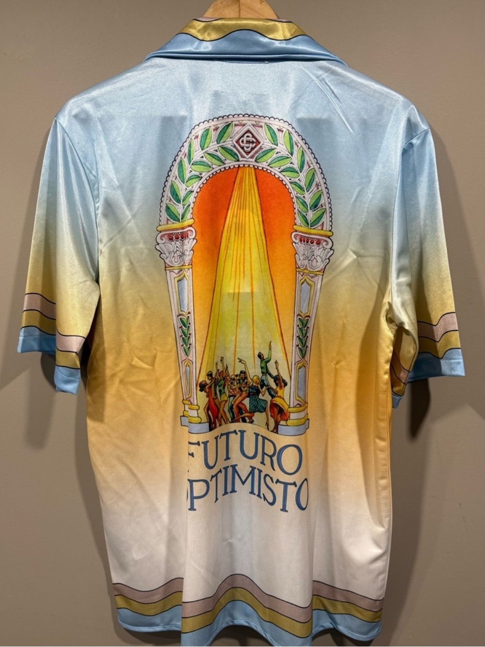Casa Blanca Azure Futuro Optimiso Pastel Short-Sleeve Shirt - Blue/Yellow (Set)